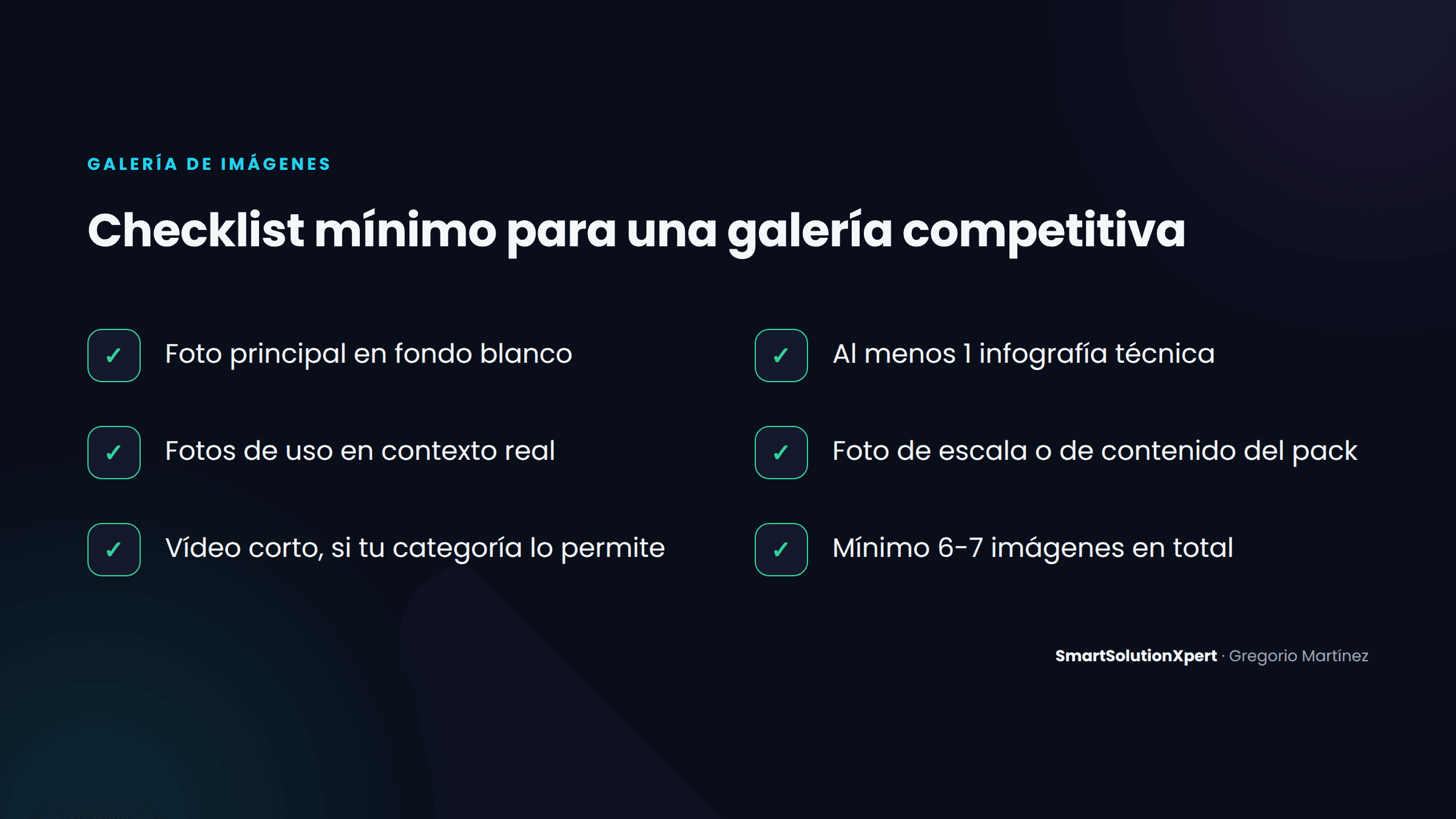 Checklist para optimizar la galería de imágenes de un listing de Amazon