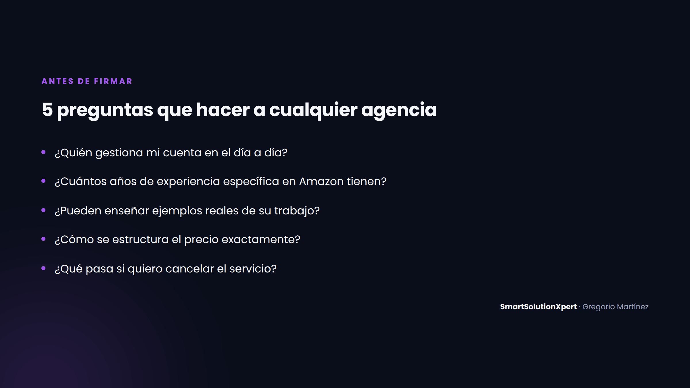 Preguntas clave antes de contratar una agencia de Amazon